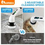 1set. IAGREEA Electric Cleaning Brush. Rotary Floor Scrubber. Electric Rotary Scrubber. Replaceable 6 Brush Heads And Adjustable Extension Handle. 360 Cordless Cleaning Brush For Bathroom. Bathtub. Tiles. USB-C Charging Line Rotary Cleaning Brush - Image 8