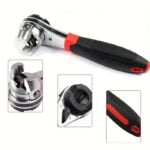 1pc Torque Spanner Adjustable Ratchet Wrench 6-22mm With Non-Slip Handle. Plumbing Pipe Ratchet Wrench Repairing Tool 1u002F4-7u002F8in - Image 5