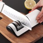 1pc Fully Automatic Electric Knife Sharpener - Fast and Efficient Kitchen Gadget for Sharpening Knives - Image 2