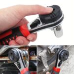 1pc Torque Spanner Adjustable Ratchet Wrench 6-22mm With Non-Slip Handle. Plumbing Pipe Ratchet Wrench Repairing Tool 1u002F4-7u002F8in - Image 3