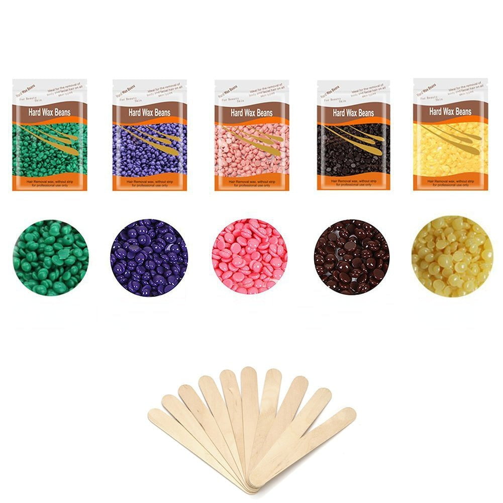 34f35e1ccf686e764ad070bb325f4835.jpg 5 Packs Wax Beans With 10 Applicator Sticks,17.6 oz/500g - Image 1