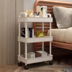 1pc Small Stroller Rack. Kitchen Floor Storage Rack. Living Room Bedroom Bedside Multi-layer Storage Rack With Wheels. Snack Car - Image 7
