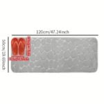 1pc Cobblestone Pattern Bath Rug. Soft Non-Slip Quick Dry Bath Mat. Water Absorbent Shower Carpet For home. Bathroom Accessories. Bathroom Decor. Bathroom decorations. kitchen Area Rugs. Laundry. bedrooom. shower. indoor mat - Image 13