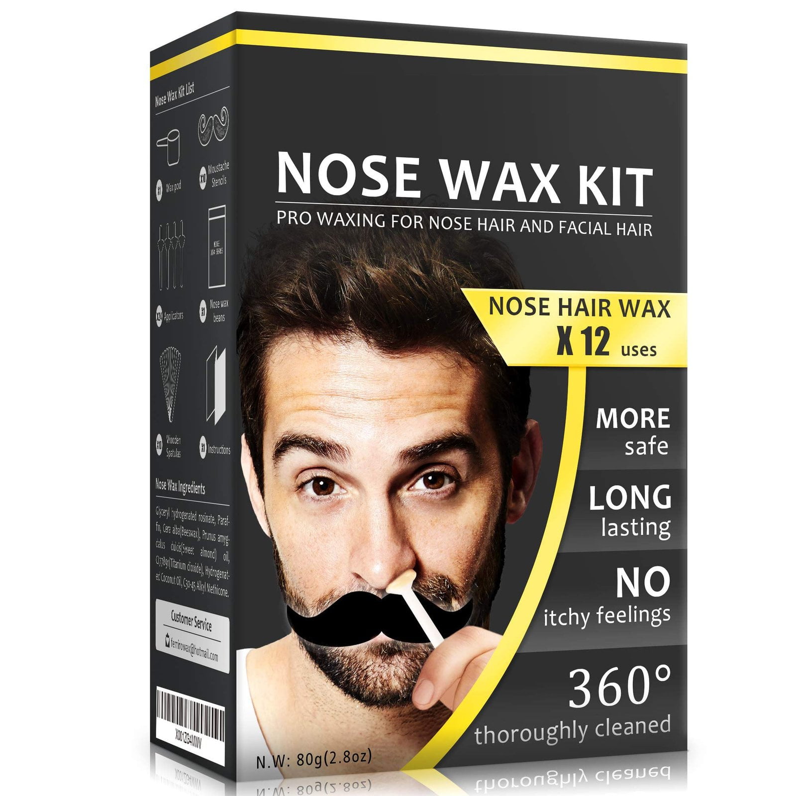 570a930fedc45b453ea68046f262e0a2.jpg Nose Wax Kit Hair Removal Waxing Kit for Nose, Ear and Eye-brow - Image 1