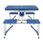 🔥Clearance Price $5.69🔥Foldable Picnic Table Suitcase w/4 Seats Umbrella Hole Chairs Set - Image 7