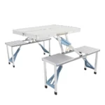 🔥Clearance Price $5.69🔥Foldable Picnic Table Suitcase w/4 Seats Umbrella Hole Chairs Set - Image 8