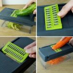 14pcsu002FSet. Vegetable Chopper. Multifunctional Fruit Slicer. Manual Food Grater. Vegetable Slicer. Cutter With Container. Onion Mincer Chopper With Multiple Interchangeable Blades. Household Potato Shredder. Kitchen Stuff. Kitchen Gadgets - Image 8