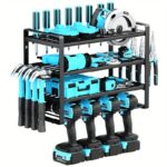 1pc Garage Tool Storage Rack. Electric Tool Storage Rack. Simple Assembled Multi-layer Storage Rack. Household Multipurpose Organizer Shelf - Image 2
