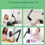Adjustable Tablet Holder For Desk. Carbon Steel Tablet Stand For Bed. Flexible Tablet Arm Clamp Compatible With Adjustable Desktop Tablet Holder Mount Foldable Phone Stand With 360?? Swivel Phone Clamp Mount Holder - Image 8
