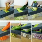 14pcsu002FSet. Vegetable Chopper. Multifunctional Fruit Slicer. Manual Food Grater. Vegetable Slicer. Cutter With Container. Onion Mincer Chopper With Multiple Interchangeable Blades. Household Potato Shredder. Kitchen Stuff. Kitchen Gadgets - Image 7
