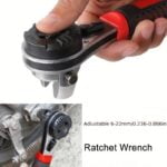 1pc Torque Spanner Adjustable Ratchet Wrench 6-22mm With Non-Slip Handle. Plumbing Pipe Ratchet Wrench Repairing Tool 1u002F4-7u002F8in - Image 7