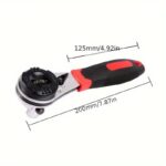 1pc Torque Spanner Adjustable Ratchet Wrench 6-22mm With Non-Slip Handle. Plumbing Pipe Ratchet Wrench Repairing Tool 1u002F4-7u002F8in - Image 4