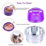 Roisse™ Purple Wax Warmer Hair Removal Kit with 5 pack Hard Wax Beans and 10 Wax Applicator Sticks - Image 3