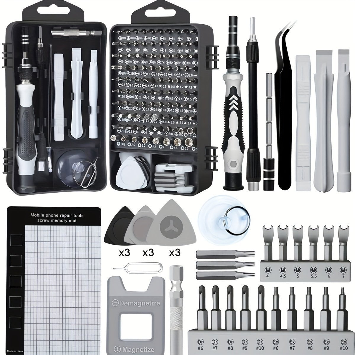ad416b01c8893aae81eeecae309d8810.jpg 1 Set 138-In-1 S2 Phone Repair Tool Combo. Clock Mobile Phone Disassembly And Maintenance Tools. S2 Screwdriver Set. Wire Extractor - Image 1