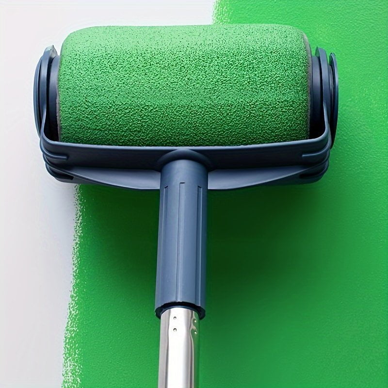 b57217f4-f125-4b1a-a928-86d8b689a100.jpg 1pc Polyester Paint Roller Brush Kit With Roller. Handle And Extension Bar - Self-Priming Large Roller Set For Wall. Oil Paint. Latex And Wall Paints - Image 1