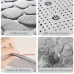 1pc Cobblestone Pattern Bath Rug. Soft Non-Slip Quick Dry Bath Mat. Water Absorbent Shower Carpet For home. Bathroom Accessories. Bathroom Decor. Bathroom decorations. kitchen Area Rugs. Laundry. bedrooom. shower. indoor mat - Image 10
