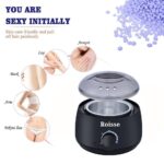 Roisse™ Black Wax Warmer Hair Removal Kit with 5 pack Hard Wax Beans and 10 Wax Applicator Sticks - Image 2