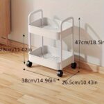 1pc Small Stroller Rack. Kitchen Floor Storage Rack. Living Room Bedroom Bedside Multi-layer Storage Rack With Wheels. Snack Car - Image 3
