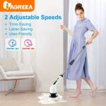 1set. IAGREEA Electric Cleaning Brush. Rotary Floor Scrubber. Electric Rotary Scrubber. Replaceable 6 Brush Heads And Adjustable Extension Handle. 360 Cordless Cleaning Brush For Bathroom. Bathtub. Tiles. USB-C Charging Line Rotary Cleaning Brush - Image 4
