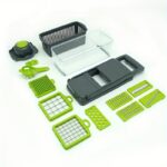 14pcsu002FSet. Vegetable Chopper. Multifunctional Fruit Slicer. Manual Food Grater. Vegetable Slicer. Cutter With Container. Onion Mincer Chopper With Multiple Interchangeable Blades. Household Potato Shredder. Kitchen Stuff. Kitchen Gadgets - Image 3