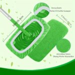 8pcs. Mop Replacement Pad. Flat Floor Mop Cloth. Washable And Durable Replacement Mop Cloth. Dust Removal Mop Head. Wet And Dry Use. Easy To Clean. Cleaning Supplies. Back To School Supplies - Image 2