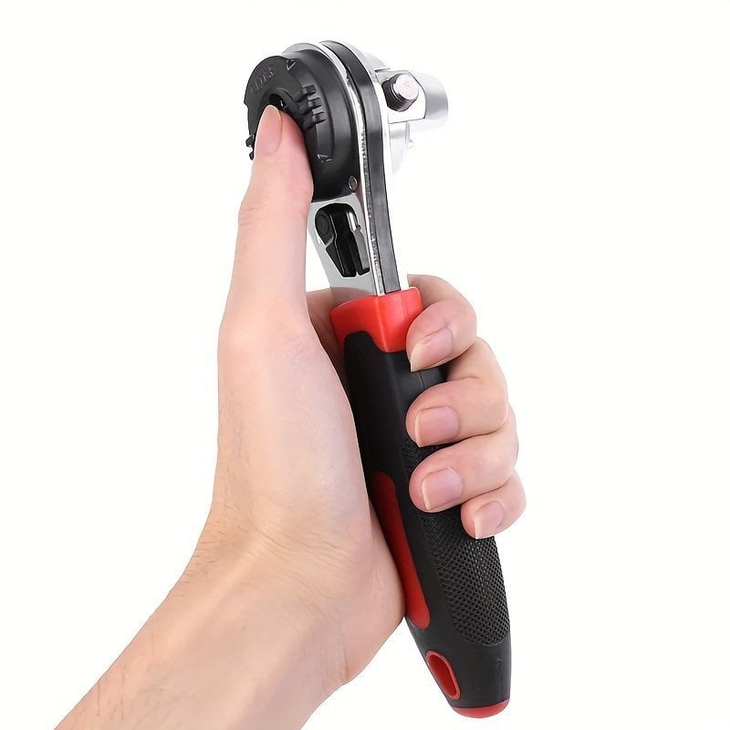 e1301b9c-2ccb-4aeb-823c-35407c02cfd1.jpg 1pc Torque Spanner Adjustable Ratchet Wrench 6-22mm With Non-Slip Handle. Plumbing Pipe Ratchet Wrench Repairing Tool 1u002F4-7u002F8in - Image 1