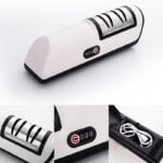 1pc Fully Automatic Electric Knife Sharpener - Fast and Efficient Kitchen Gadget for Sharpening Knives - Image 4