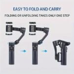 Desiontal Foldable Gimbal Stabilizer For Smartphone 3-Axis Phone Gimbal For Android And IPhone Stabilizer For Video Recording With 360 Rotation - Image 3