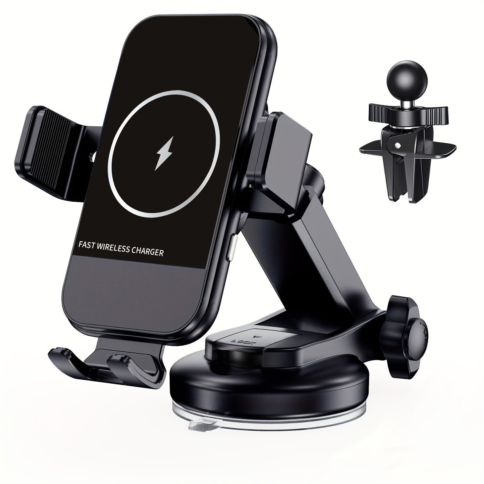 e4ef7f87ab43b6d18e658baef3ffc631.jpg Wireless Car Charger. 15W Qi Fast Charging Auto Clamping Car Charger Phone Mount. Air Vent Phone Holder. For IPhone 14u002F13u002F12u002F11u002FX. Samsung Galaxy S22+u002FS21u002FS10u002FNote 20 - Image 1