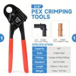 1 Set IWISS IWS-1807CN PEX Crimping Tool Kit With PEX Crimpers. PEX Tubing Cutter. Copper Ring Removal Tool For 1u002F2 - Image 5