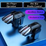 A Pair Of Mobile Game Controller Triggers. Mobile Game Accessories. Finger Trigger Sensitive Shooting Target Button Intelligent Mobile Game Controller Handle. Can Operate Mobile Phone Flexibly With Six Fingers. More Smooth And Sensitive - Image 2