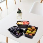 30u002F50pcs. 26oz Plastic Black Boxs With Lids. Rectangular Food Storage Containers With Covers. BPA Free. Stackable Leakproof Bento Boxes. Microwaveable Safe Food Containers. Kitchen Gadgets. Kitchen Accessories. Home Kitchen Items - Image 4