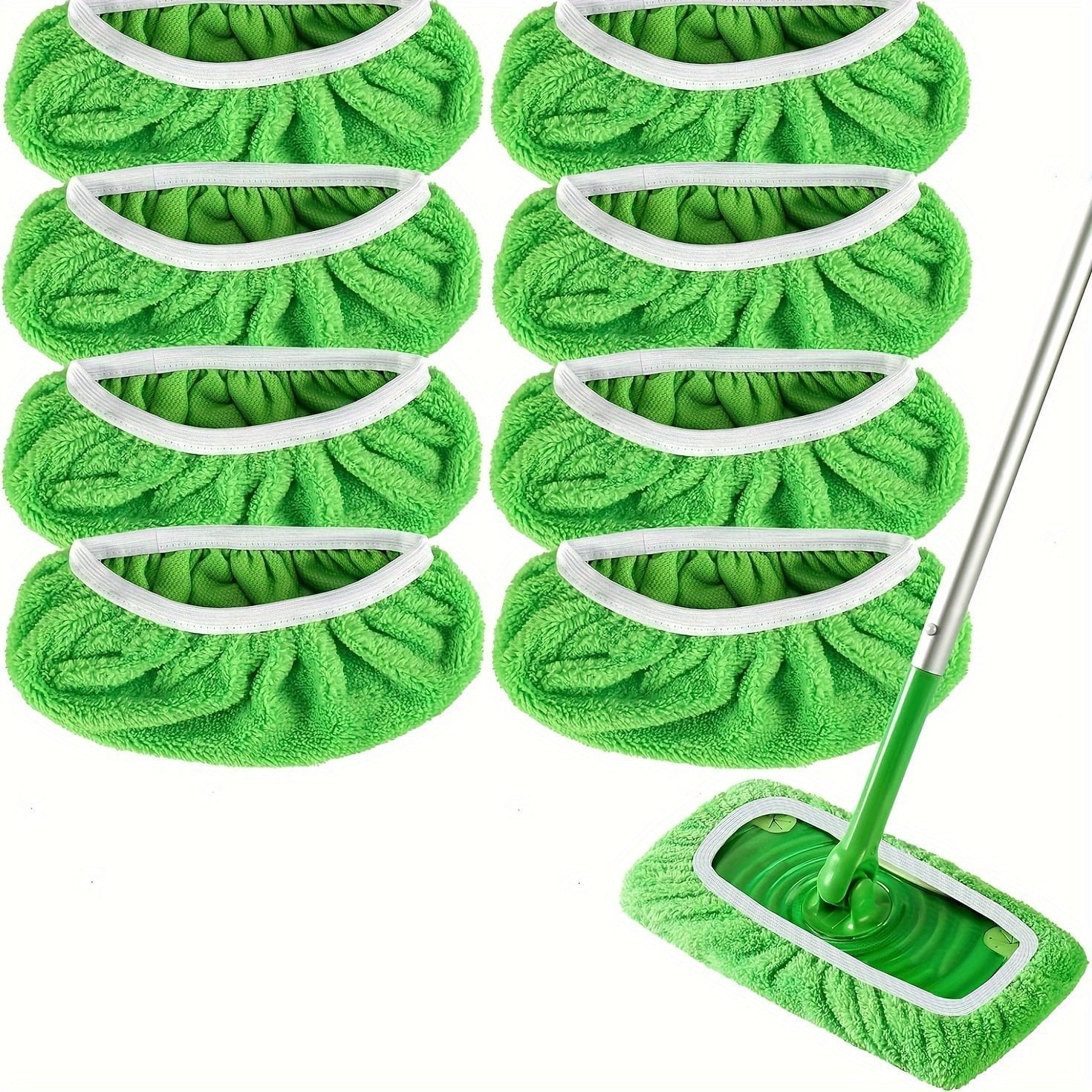 fb1ce794eddd68c1ed07d5912853e9ee.jpg 8pcs. Mop Replacement Pad. Flat Floor Mop Cloth. Washable And Durable Replacement Mop Cloth. Dust Removal Mop Head. Wet And Dry Use. Easy To Clean. Cleaning Supplies. Back To School Supplies - Image 1