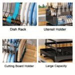 1 Set Dish Rack. 2 Tier Dish Drying Rack. Rustproof Kitchen Dish Drying Rack With Drainboard And Utensil Holder For Kitchen Countertop. Kitchen Accessories - Image 13