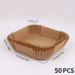 50pcs Non-Stick Air Fryer Liners – Square Paper Liners For Baking. Roasting. And Microwave Cooking – Easy Cleanup And Healthier Cooking For Hotelu002FCommercial - Image 7