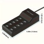 50W10 Port USB Mobile Phone Charger 5V2.4A Multi-port USB Charging Stake Charging Station Compatible With Android Apple System Various Models Of Mobile Phones. Tablets. Earphones. Smart Watches. Bracelet Charging - Image 3