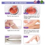 Roisse™ Black Wax Warmer Hair Removal Kit with 5 pack Hard Wax Beans and 10 Wax Applicator Sticks - Image 5