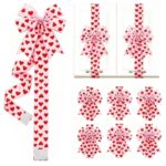 🎀Valentine's Day Pink Heart Large Bow Decoration - Image 3